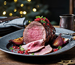 Pomegranate-glazed roast beef | Tesco Real Food