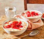 Roasted strawberries and cream porridge | Tesco Real Food