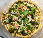 Salmon, broccoli and watercress quiche | Tesco Real Food