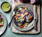 Red cabbage 'steaks' with pesto | Vegetarian Recipes | Tesco Real Food