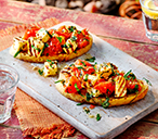 Roast Tomato and Halloumi Bruschetta Recipe | BBQ Recipes | Tesco Real Food