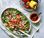 Roasted Pepper And Butter bean Salad With Harissa Dressing Recipe | Salad Recipes | Tesco Real Food