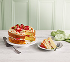 Roasted strawberry and elderflower cake | Tesco Real Food