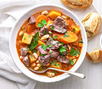 Root veg cassoulet with chicken livers | Tesco Real Food