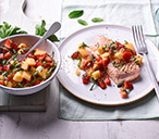Salmon With Mint, Strawberry And Melon Salsa Recipe | Salmon Recipes | Tesco Real Food
