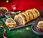 Sausage and chestnut plait with cranberry ketchup | Tesco Real Food