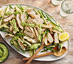 Dina’s gyros-style chicken salad with roasted courgette dip | Tesco Real Food