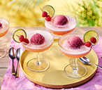 Orange and raspberry sorbet float | Tesco Real Food