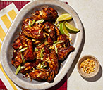Sticky pad Thai-style chicken wings | Tesco Real Food
