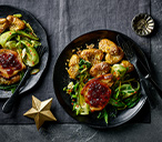 Cranberry pork with sesame potatoes | Tesco Real Food