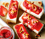 Strawberry Pretzel Cheesecake Bars Recipe | Tesco Real Food