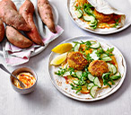 Sweet Potato And Chickpea Patty Wraps Recipe | Vegetarian Recipes | Tesco Real Food