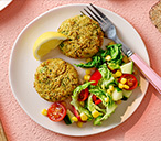 Couscous fritters and salad | Tesco Real Food