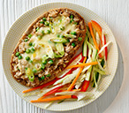Tuna melt pittas with rainbow salad | Tesco Real Food