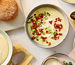 Loaded Baked Potato Soup With Bacon And Spring Onions Recipe | Soup Recipes | Tesco Real Food