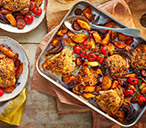 Spanish-inspired chicken traybake | Tesco Real Food