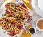 Whole Blackened Aubergine With Caramelised Onions Recipe | BBQ Recipes | Tesco Real Food