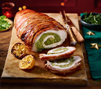 Turkey Porchetta With Sprout And Chestnut Pesto Recipe | Turkey Recipes | Tesco Real Food