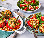 Veggie Paella-Stuffed Peppers Recipe | Pepper Recipes | Tesco Real Food