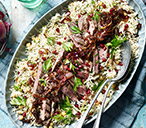 Jammy red onion and chickpea pilaf | Dinner Recipes | Tesco Real Food