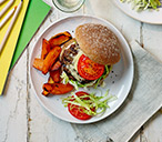 Cheeseburgers With Sweet Potato Fries | Kids' Recipes | Tesco Real Food