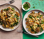 Creamy Chicken Liver And Kale Tagliatelle Recipe | Pasta Recipes | Tesco Real Food