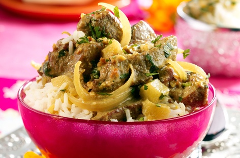 Indian style lamb curry