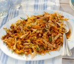 Carrot, chickpea and harissa chicken salad | Tesco Real Food