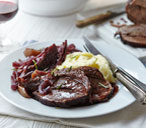 Red wine braised brisket and red cabbage one-pot | Tesco Real Food