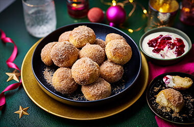 Air-fryer sugar ‘n’ spice doughnuts
