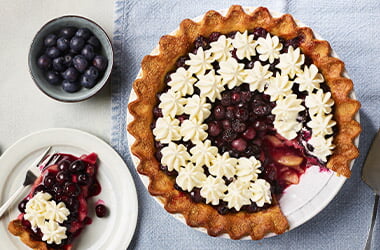 Apple and blueberry pie