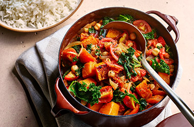 Butternut squash and chickpea stew