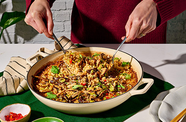 Crispy mushroom rice