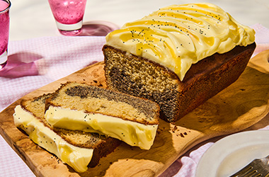 Earl Grey, poppy seed and lemon marble cake