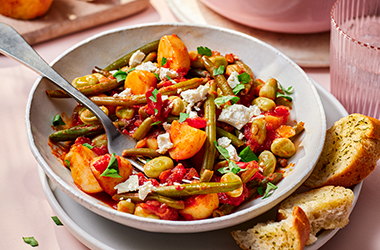 Greek-style braised green beans