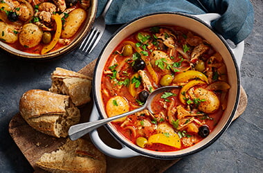Greek-style chicken stew