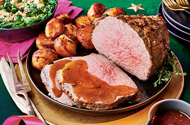 Horseradish and miso roast beef