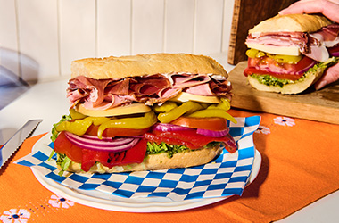 Italian deli sandwich