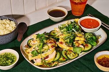 Justin’s Hainanese-style chicken