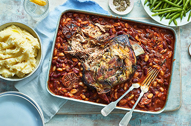 Slow-cooked shoulder of lamb