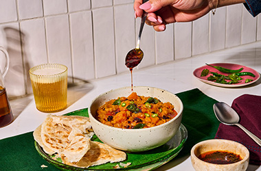 Meera’s Malaysian dal curry with quick paratha
