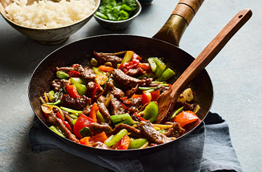 Mongolian' stir-fry beef