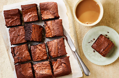 Perfectly squidgy chocolate brownies