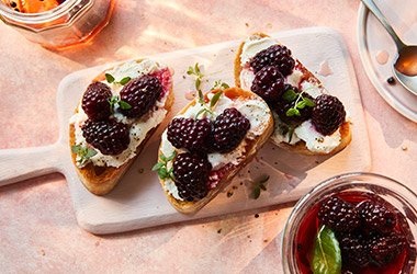 Pickled blackberries