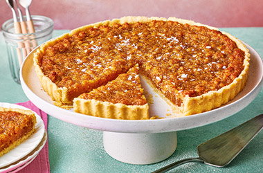 Salted honey treacle tart