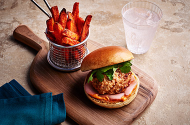 Spicy air-fryer turkey burgers