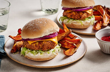 Tuna melt burger