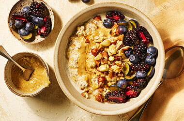 Tahini and apple chia breakfast bowls