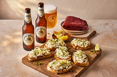 Crab and fennel bruschetta
