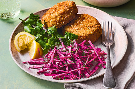 Remoulade is a mayonnaise-based French sauce, flavoured with lemon juice, various herbs, and spices, and often containing grated celeriac. Here's a vibrant and lighter twist featuring sweet and earthy beetroot that's still indulgently creamy and tangy. It's lovely served with fish as you would tartar sauce or with meats, but really you can enjoy this remoulade with whatever you fancy!